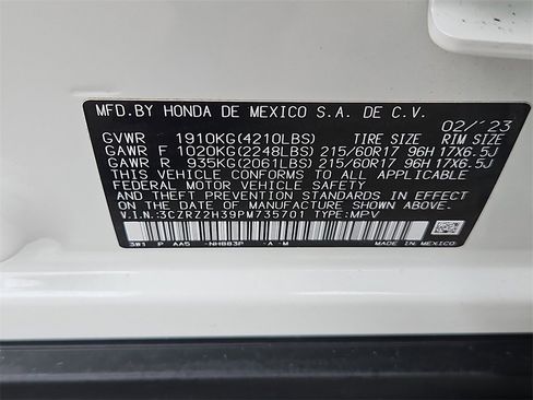 Certified 2023 Honda HR-V LX image 14