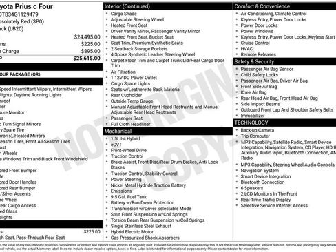 Certified 2016 Toyota Prius C Four FWD image 2