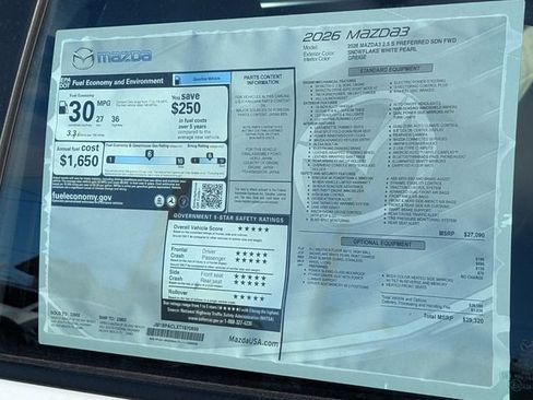 New 2026 MAZDA MAZDA3 2.5 S Sedan w/ Preferred Pkg FWD image 10