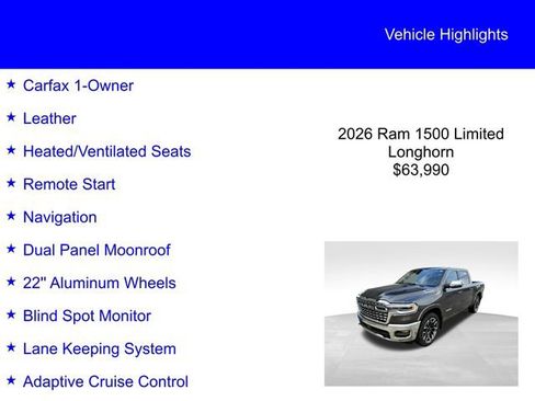 Used 2026 RAM 1500 Limited AWD/4WD image 2
