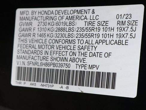 Used 2023 Honda Odyssey Touring image 57
