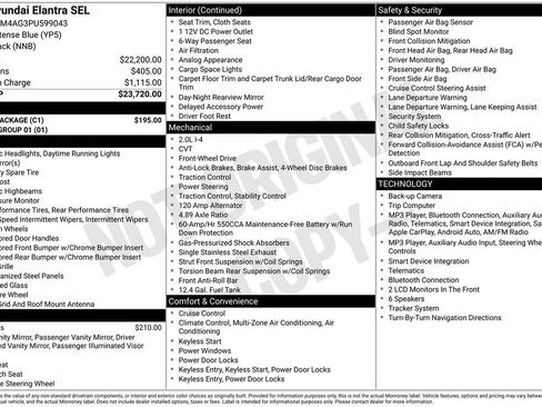 Certified 2023 Hyundai Elantra SEL w/ Cargo Package FWD image 29