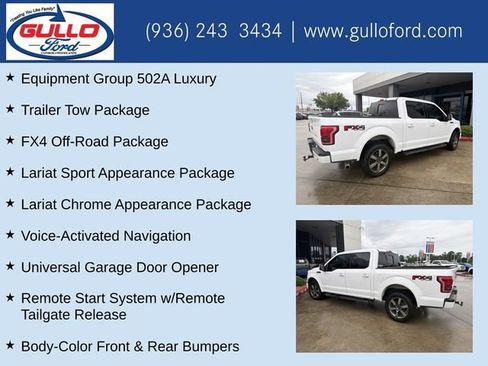 Certified 2017 Ford F150 Lariat w/ Equipment Group 502A Luxury AWD/4WD image 7