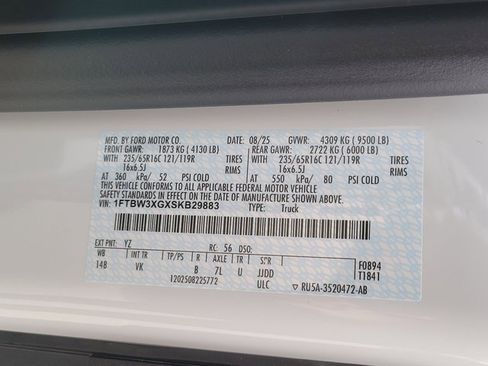 New 2025 Ford Transit 350 148 High Roof Extended w/ Load Area Protection Package image 11