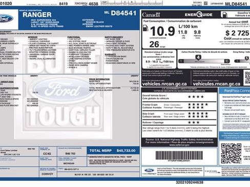 Used 2021 Ford Ranger Lariat w/ Trailer Tow Package AWD/4WD image 32