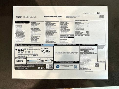 New 2026 Cadillac Optiq Sport 2 w/ LPO, Floor Liner Package image 14