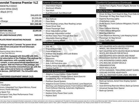 Used 2022 Chevrolet Traverse Premier w/ Redline Edition FWD image 7