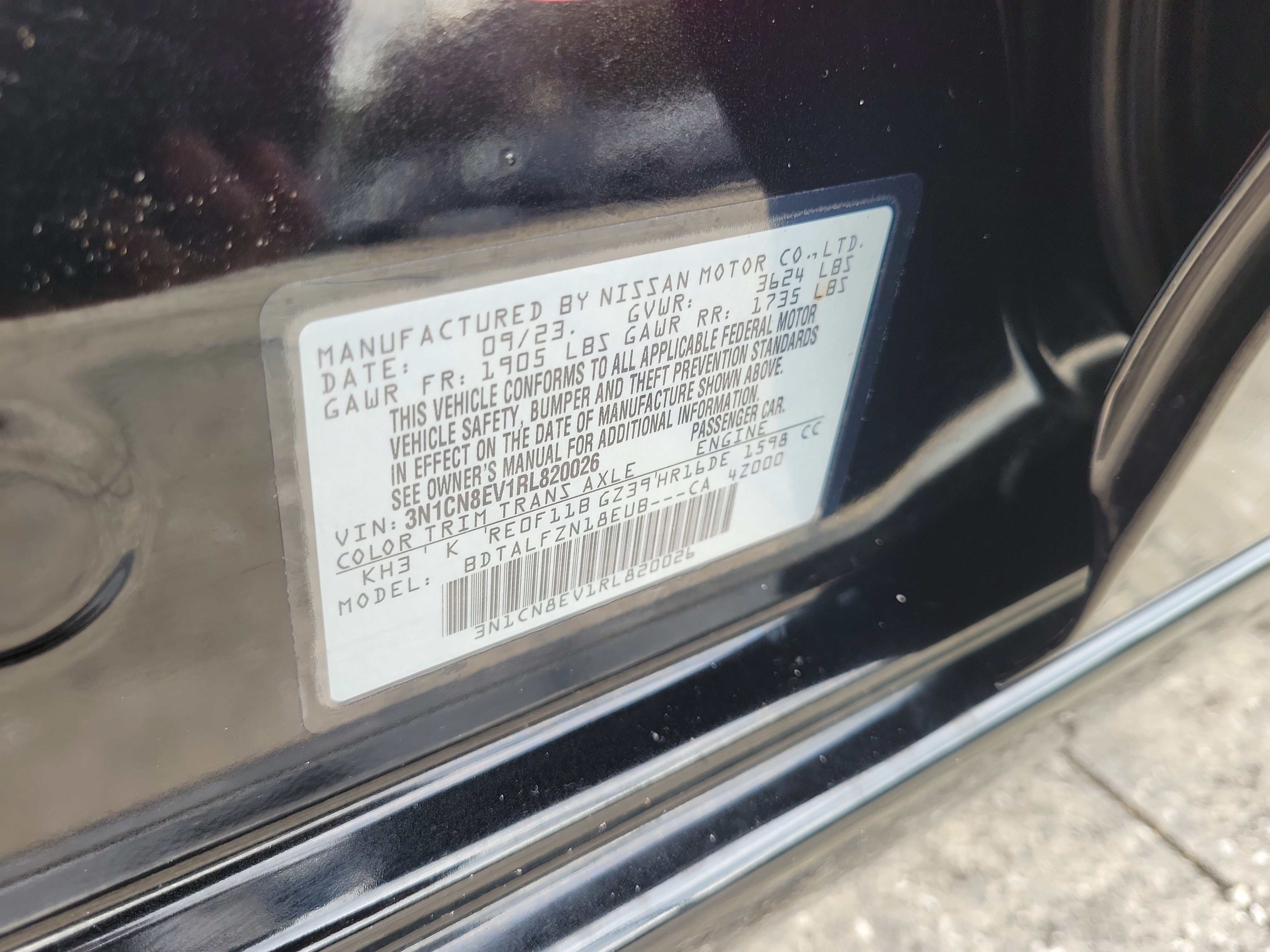 Certified 2024 Nissan Versa SV w/ Trunk Package FWD image 30