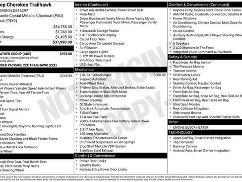 Used 2020 Jeep Cherokee Trailhawk w/ Cold Weather Group image 33