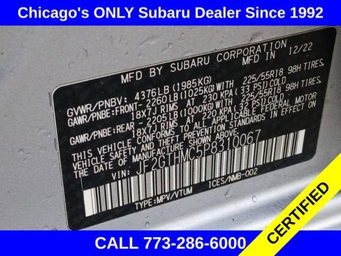 Certified 2023 Subaru Crosstrek 2.5i Limited image 17