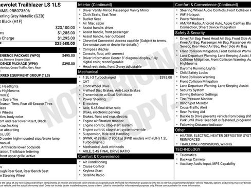 Certified 2024 Chevrolet TrailBlazer LS w/ LS Convenience Package FWD image 10