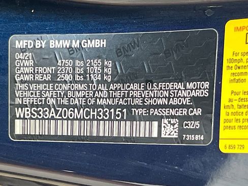 Used 2021 BMW M4 Competition w/ Executive Package RWD image 35