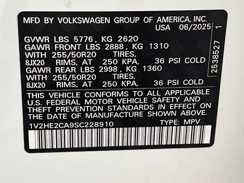 Used 2025 Volkswagen Atlas Cross Sport SE AWD/4WD image 72