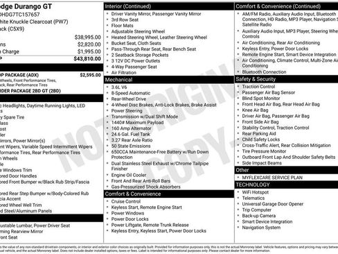 New 2026 Dodge Durango GT w/ Blacktop Package RWD image 5