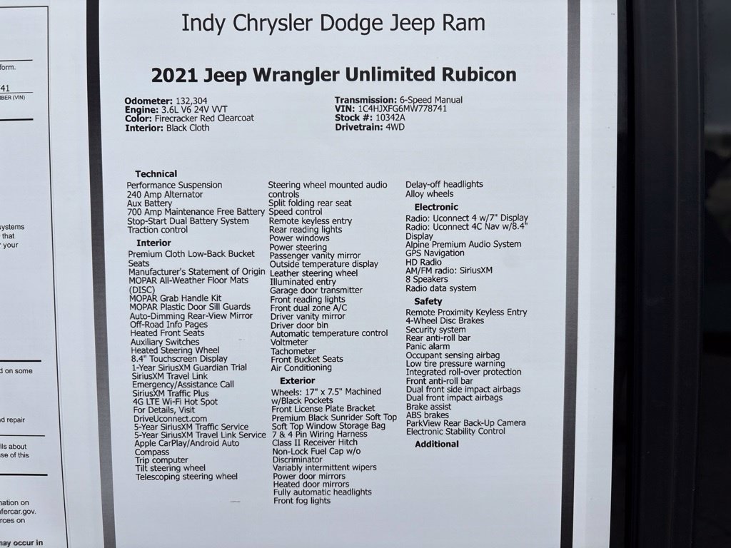 Used 2021 Jeep Wrangler Unlimited Rubicon AWD/4WD image 31