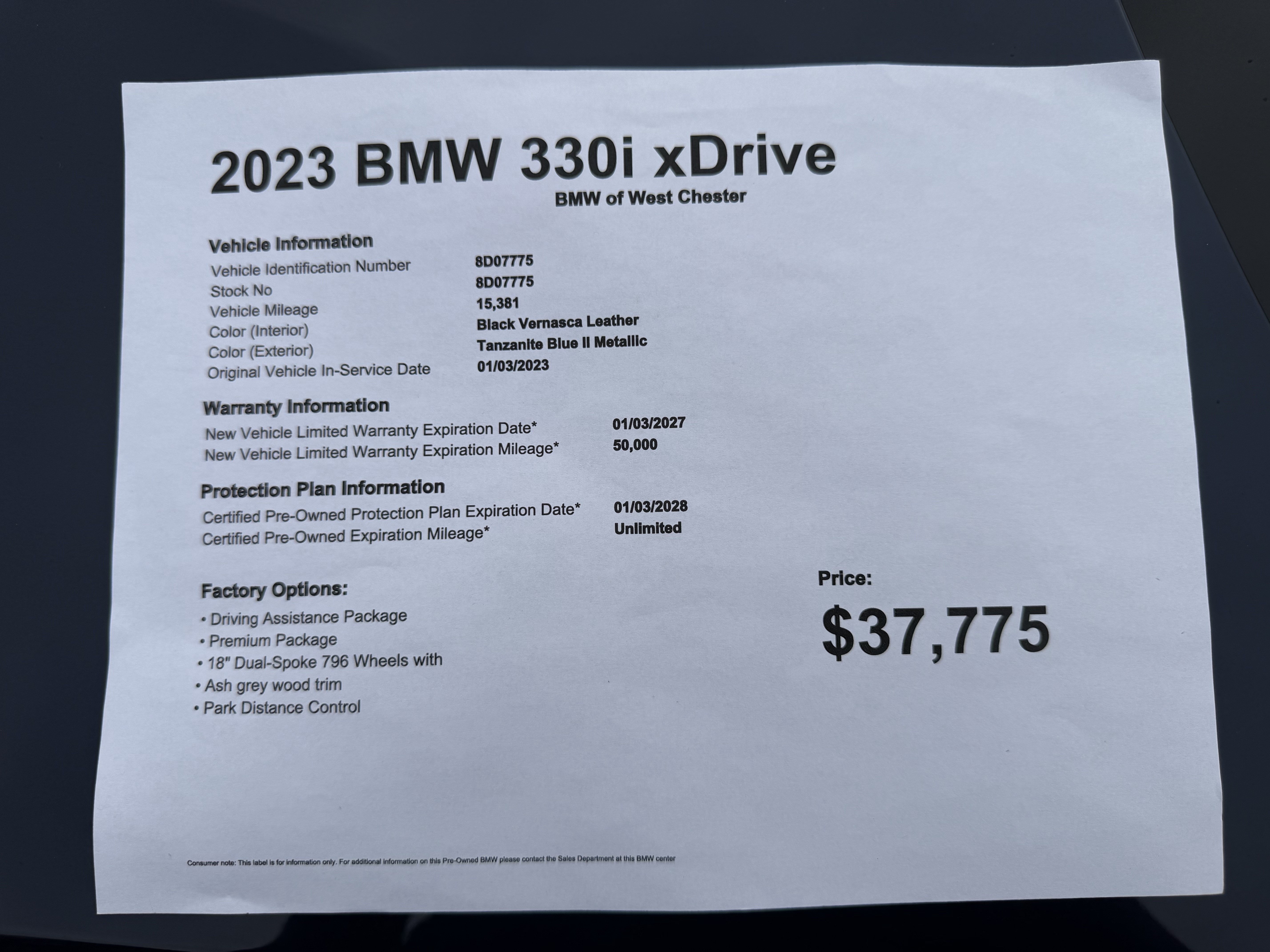 Certified 2023 BMW 330i xDrive Sedan AWD/4WD image 20