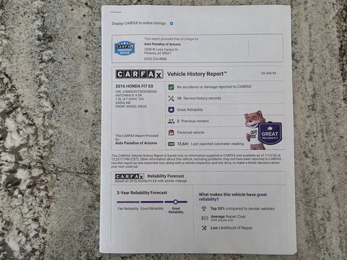 Used 2016 Honda Fit EX image 11