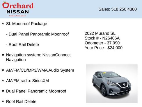 Used 2022 Nissan Murano SL w/ SL Moonroof Package AWD/4WD image 7