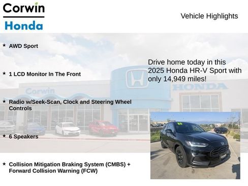 Used 2025 Honda HR-V Sport image 6