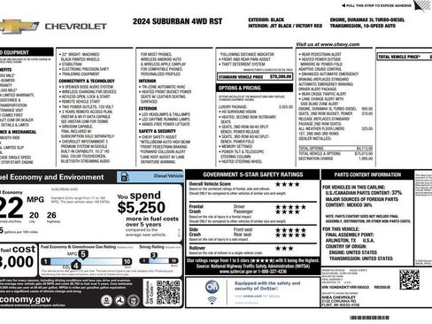 Used 2024 Chevrolet Suburban RST w/ Luxury Package AWD/4WD image 5