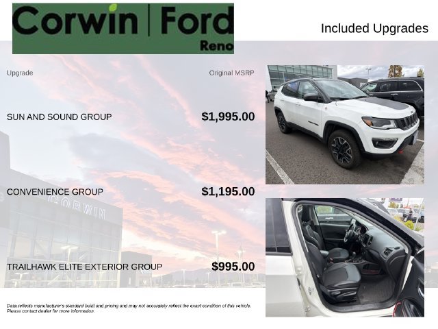 Used 2021 Jeep Compass Trailhawk w/ Sun and Sound Group AWD/4WD image 3