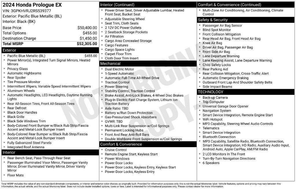 Used 2024 Honda Prologue EX image 18