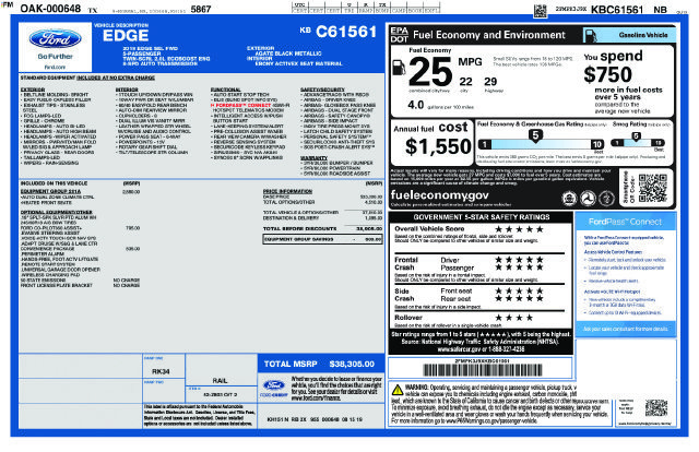 Used 2019 Ford Edge SEL w/ Equipment Group 201A FWD image 5