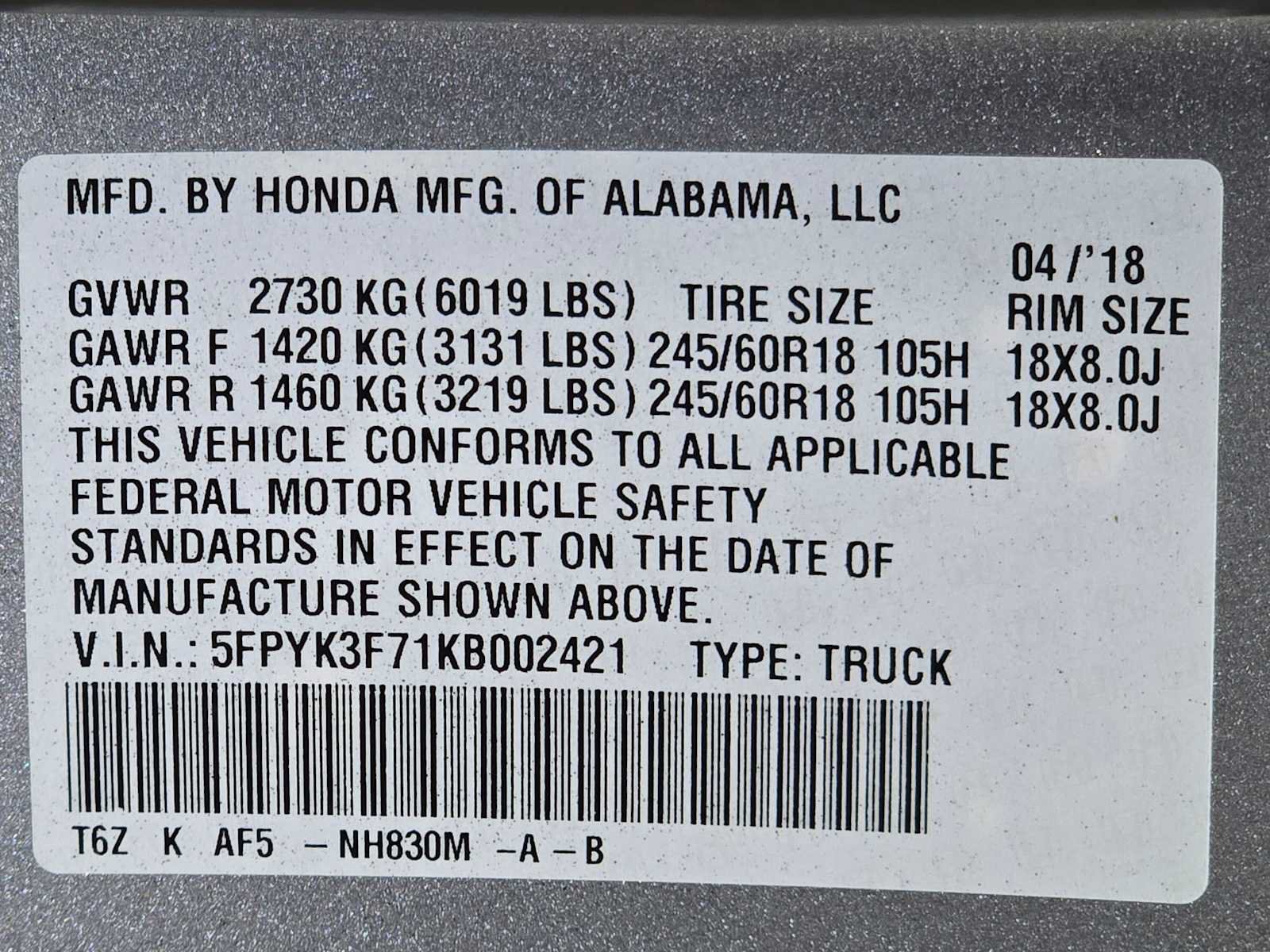 Used 2019 Honda Ridgeline RTL-E image 31