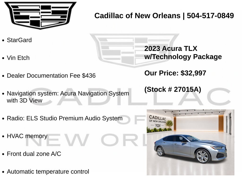 Used 2023 Acura TLX w/ Technology Package FWD image 7