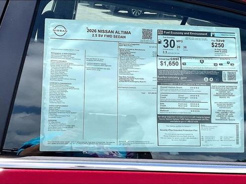 New 2026 Nissan Altima 2.5 SV w/ SV Special Edition Package FWD image 13