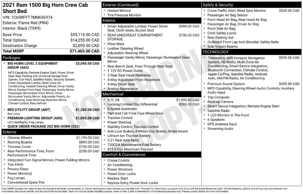 Used 2021 RAM 1500 Big Horn AWD/4WD image 10