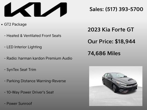Used 2023 Kia Forte GT w/ GT2 Package FWD image 7