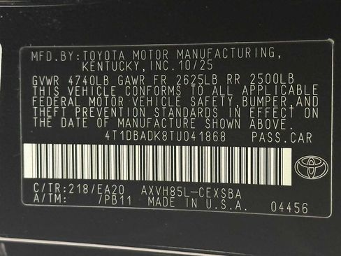 New 2026 Toyota Camry XLE w/ Convenience Package image 32