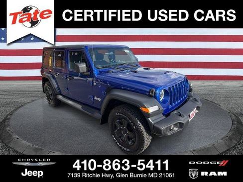 Certified 2018 Jeep Wrangler Unlimited Sport S AWD/4WD image 1