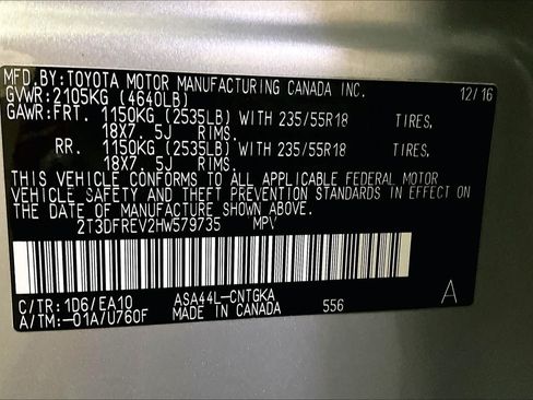 Used 2017 Toyota RAV4 Platinum w/ All Weather Liner Package AWD/4WD image 33