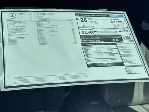 New 2026 Mercedes-Benz E 450 4MATIC Sedan image 29