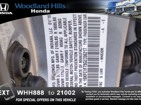 Used 2016 Honda Civic EX-L image 27