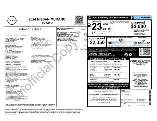 Certified 2024 Nissan Murano SL AWD/4WD image 43