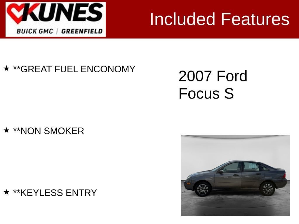 Used 2007 Ford Focus S FWD image 2