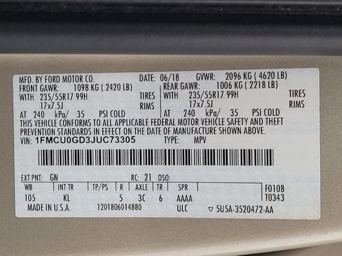 Used 2018 Ford Escape SE w/ SE Sync 3 Package FWD image 33
