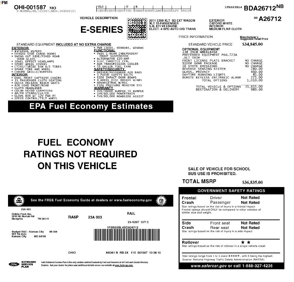 Used 2011 Ford E-350 and Econoline 350 XLT RWD image 2