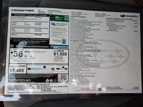 New 2026 Subaru Crosstrek 2.5i Limited AWD/4WD image 40