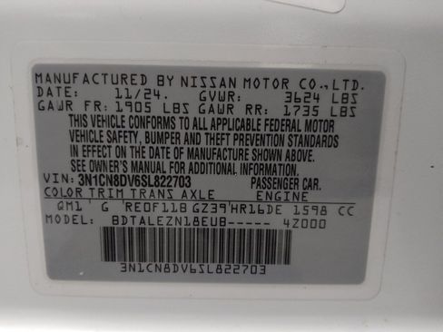 Used 2025 Nissan Versa S w/ Trunk Package FWD image 33