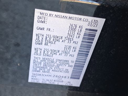 Certified 2023 Nissan Pathfinder SL w/ Black Appearance Package image 31