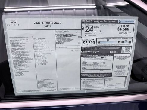 Certified 2026 INFINITI QX60 Luxe w/ Cargo Package FWD image 43