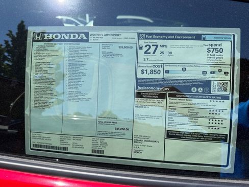 New 2026 Honda HR-V Sport image 33