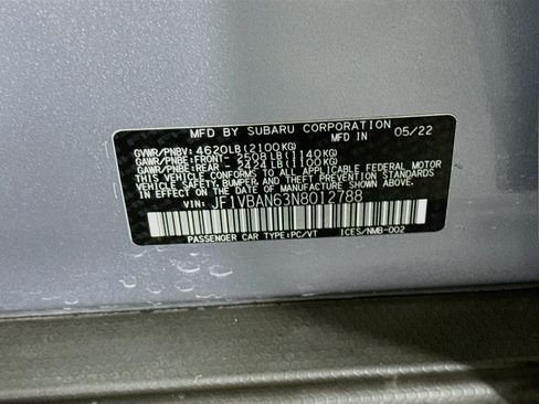 Used 2022 Subaru WRX Limited AWD/4WD image 40
