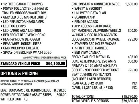 Used 2023 GMC Sierra 2500 AT4 w/ Gooseneck/5TH Wheel Package image 2