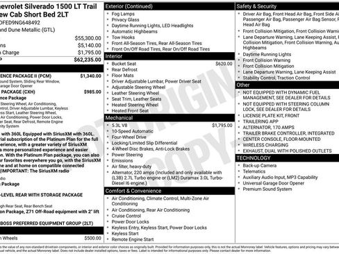 Used 2022 Chevrolet Silverado 1500 LT Trail Boss w/ Convenience Package II AWD/4WD image 2