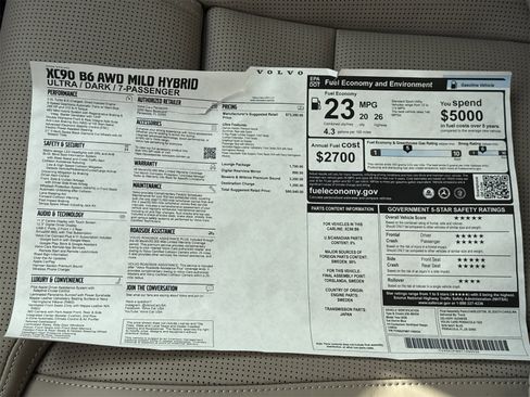 New 2026 Volvo XC90 B6 Ultra w/ Lounge Package image 36